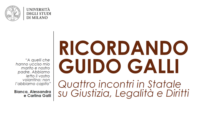 Settimana della Legalità - Ricordando Guido Galli