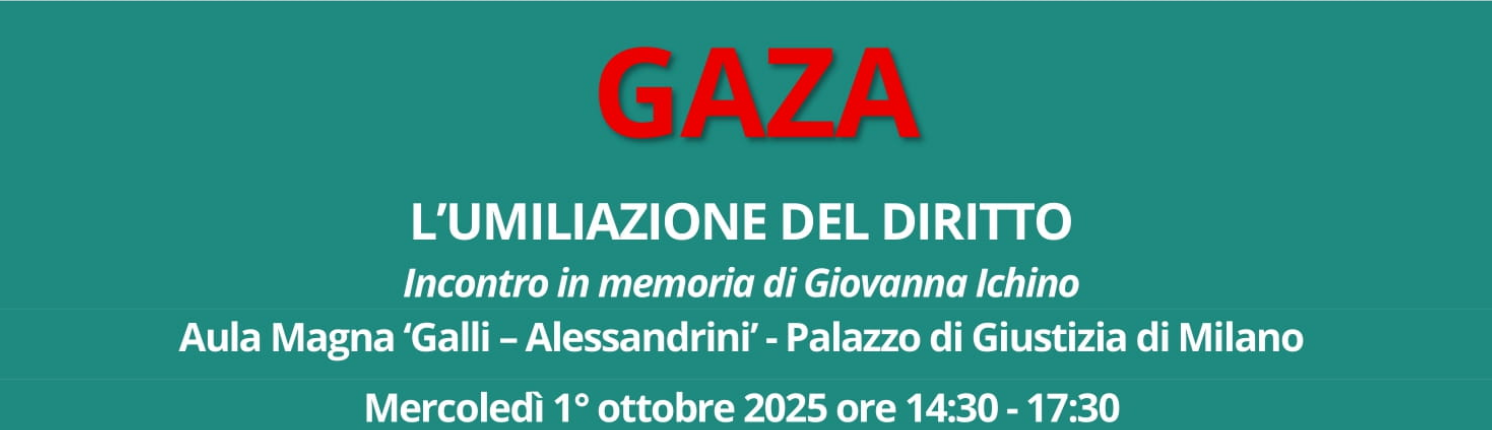Gaza –  l'umiliazione del diritto